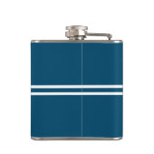 Flasques Monogramme bleu minimal moderne initial (Dos)