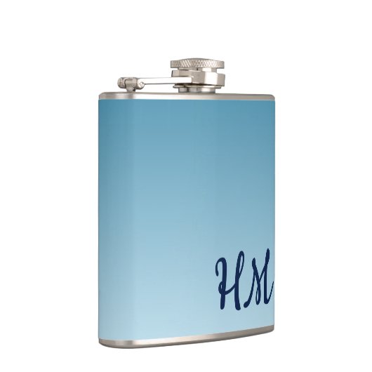 Flasques Monogramme bleu moderne (Droite)