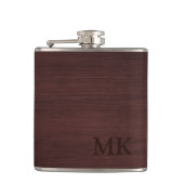 Flasques Monogramme bois sur mesure initiale (Devant)