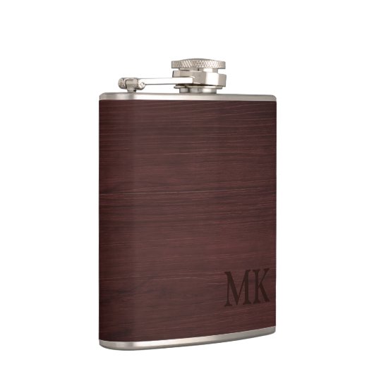 Flasques Monogramme bois sur mesure initiale (Droite)