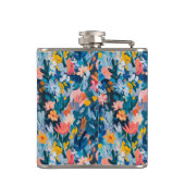 Flasques Monogramme botanique Abstrait bleu et rose tendanc (Dos)