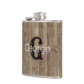 Flasques Monogramme Brown bois beau moderne (Gauche)