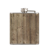 Flasques Monogramme Brown bois beau moderne (Dos)