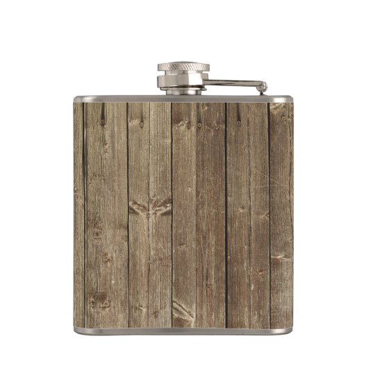 Flasques Monogramme Brown bois beau moderne (Dos)