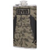 Flasques Monogramme Brown Camo Black Wolf Silhouette | (Gauche)