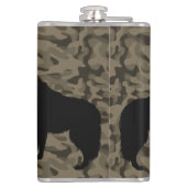 Flasques Monogramme Brown Camo Black Wolf Silhouette | (Dos)