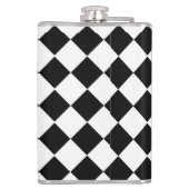 Flasques Monogramme Carré rétro classique noir blanc triang (Dos)