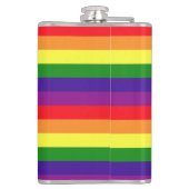 Flasques Monogramme cercle gris rayure arc-en-ciel (Dos)