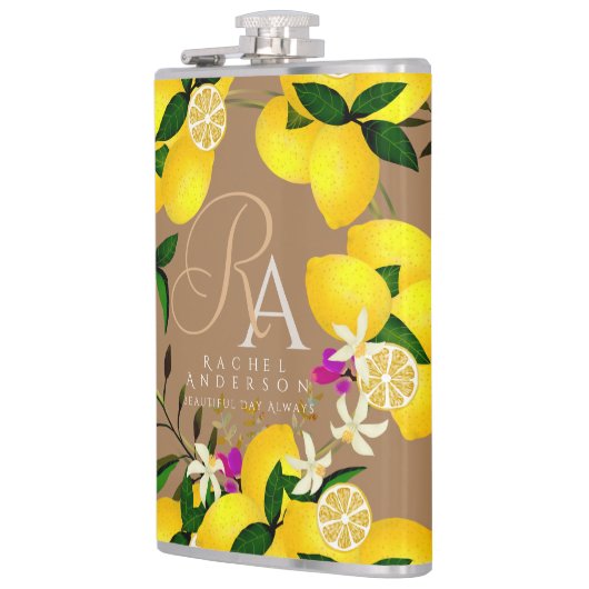 Flasques Monogramme citron Brown (Gauche)