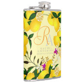 Flasques Monogramme citron jaune (Droite)