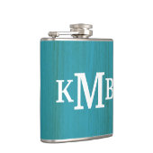 Flasques Monogramme classique en bois rustique chic personn (Droite)