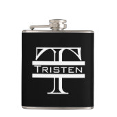 Flasques Monogramme Classique Initiale Moderne (Devant)