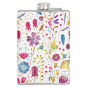 Flasques Monogramme d'aquarelle florale moderne (Dos)