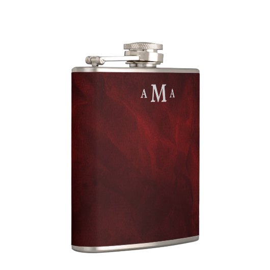 Flasques Monogramme d'argent rouge (Droite)