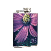 Flasques Monogramme d'art photo de fleurs violet foncé (Droite)