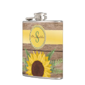 Flasques Monogramme de bois Vintage de tournesol (Gauche)