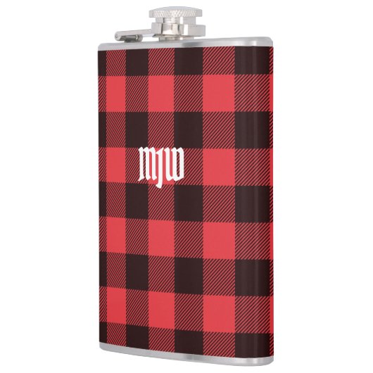 Flasques Monogramme de Buffalo Rouge (Gauche)