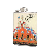 FLASQUES MONOGRAMME DE CONCEPTEUR DE MODE LADANGE ORANGE (Gauche)