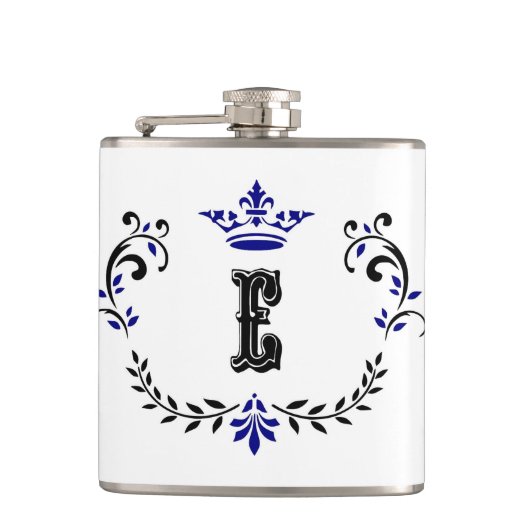 Flasques Monogramme de couronne 'E' (Devant)