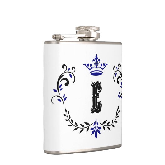 Flasques Monogramme de couronne 'E' (Droite)