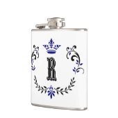 Flasques Monogramme de couronne 'R' (Gauche)