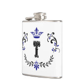 Flasques Monogramme de couronne 'T' (Gauche)