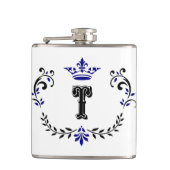 Flasques Monogramme de couronne 'T' (Devant)