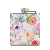 Flasques Monogramme de fleurs violettes roses blush (Dos)