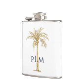 Flasques Monogramme de la marine Palmier d'or tropical arti (Gauche)