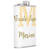 Flasques Monogramme de l'équipe de la mariée simple shower (Droite)