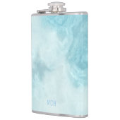 Flasques Monogramme de marbre bleu fumé (Gauche)
