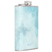 Flasques Monogramme de marbre bleu fumé (Droite)