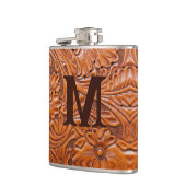 Flasques monogramme de mariage campagnard occidental rustiq (Gauche)