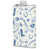 Flasques Monogramme de nom de cowgirl côtière bleu mignon f (Gauche)