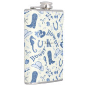 Flasques Monogramme de nom de cowgirl côtière bleu mignon f (Droite)