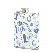 Flasques Monogramme de nom de cowgirl côtière mignon et fém (Gauche)