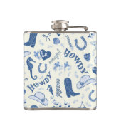 Flasques Monogramme de nom de cowgirl côtière mignon et fém (Dos)