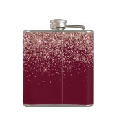 Flasques Monogramme de Parties scintillant d'or rose rose b (Dos)