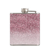 Flasques Monogramme de Parties scintillant Rose Gold Sparkl (Dos)