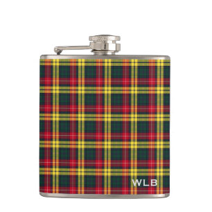 Flasques Monogramme de tartan de Buchanan de clan