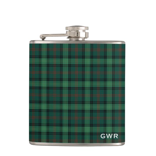 Flasques Monogramme de tarte vert Clan Ross Chasse Tartan (Devant)