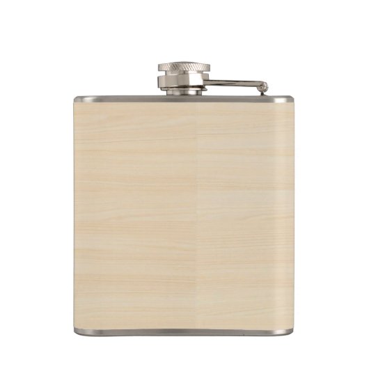 Flasques Monogramme de texture du grain de bois (Dos)