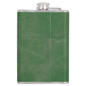 Flasques Monogramme de texture en cuir vert rustique initia (Dos)
