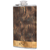 Flasques Monogramme de tigre d'animal Imprimer or Élégant m (Gauche)