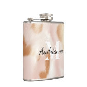 Flasques Monogramme de vache blanche rose (Droite)