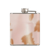 Flasques Monogramme de vache blanche rose (Dos)