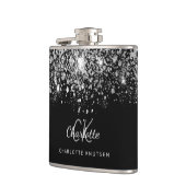 Flasques Monogramme des meilleurs amis en paillettes argent (Gauche)