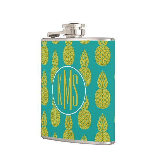 Flasques Monogramme du fruit tropical | d'ananas (Gauche)