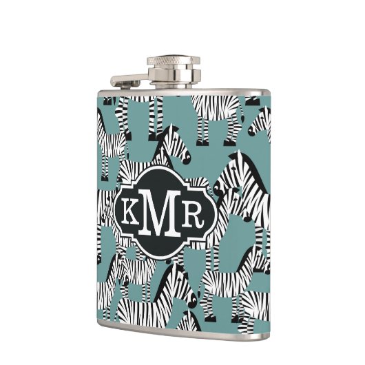 Flasques Monogramme du motif | de zèbre (Gauche)