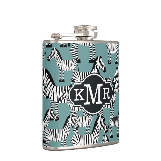 Flasques Monogramme du motif | de zèbre (Droite)